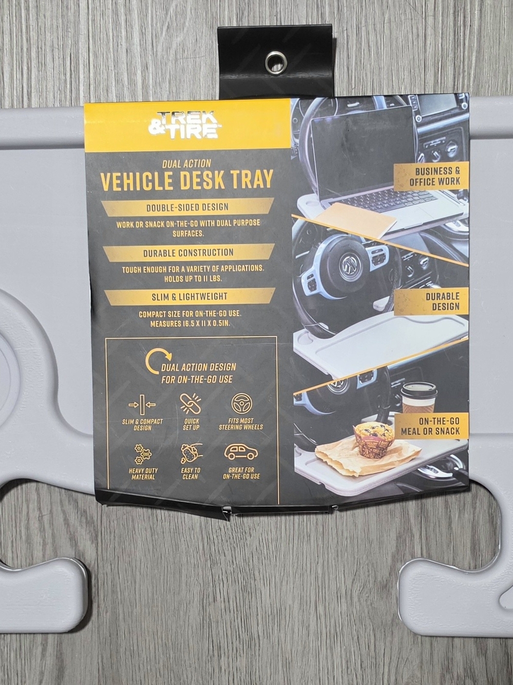 Gray Vehicle Desk Tray – Portable Car Lap Tray
